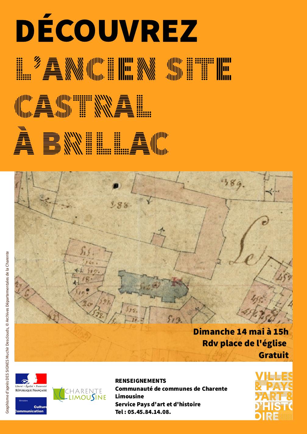 Affiche Visite ancien site castral Brillac